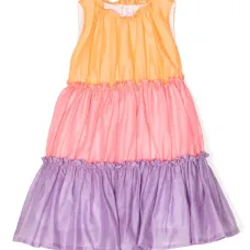 Поплиновое платье со вставками