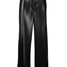 Прямые брюки из искусственной кожи