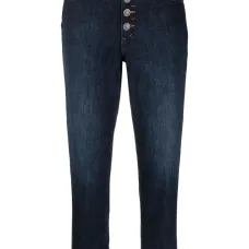 Укороченные джинсы с завышенной талией Укороченные джинсы с завышенной талией