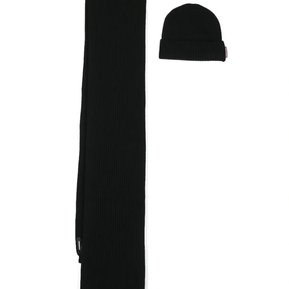 Комплект из шапки бини и шарфа