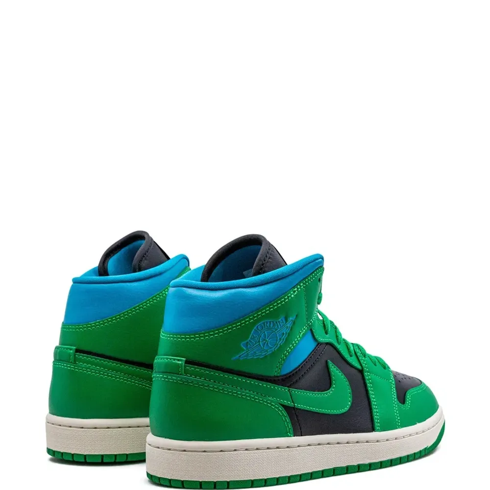Кроссовки Air Jordan 1 Mid Lucky Green/Aquatone