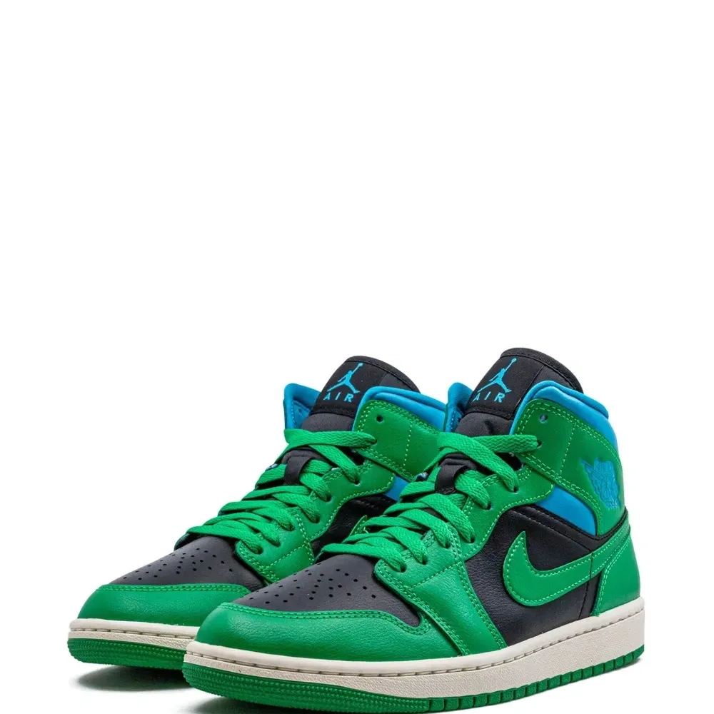 Кроссовки Air Jordan 1 Mid Lucky Green/Aquatone