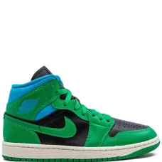 Кроссовки Air Jordan 1 Mid Lucky Green/Aquatone