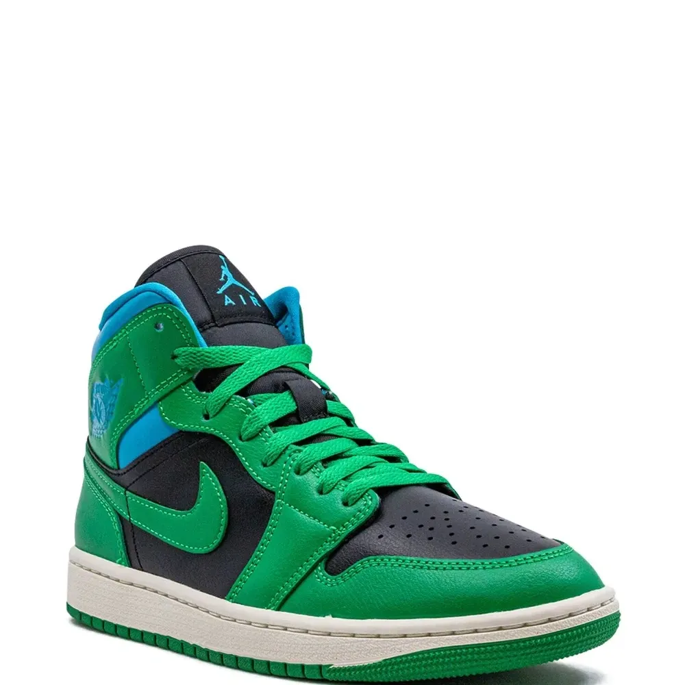 Кроссовки Air Jordan 1 Mid Lucky Green/Aquatone