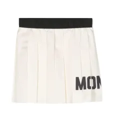 Плиссированная юбка мини с логотипом