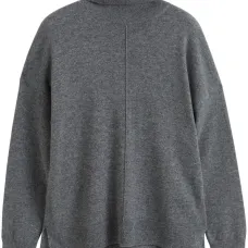 Джемпер из смесовой шерсти с высоким воротником