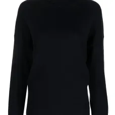 Трикотажный свитер с высоким воротником