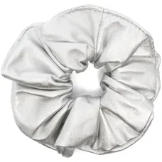 Кожаная резинка для волос с эффектом металлик