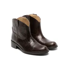 Ботинки с тиснением под кожу крокодила Ботинки с тиснением под кожу крокодила