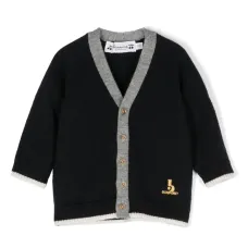 Шерстяной кардиган с вышитым логотипом Шерстяной кардиган с вышитым логотипом