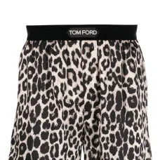 Шелковые боксеры с леопардовым принтом