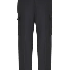 Зауженные шерстяные брюки карго