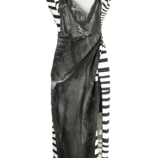 Платье миди с графичным принтом