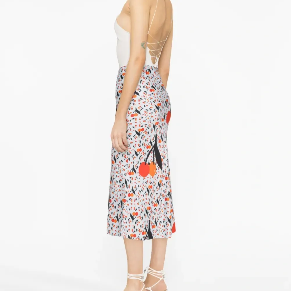 Твиловая юбка миди с принтом