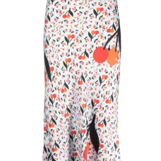 Твиловая юбка миди с принтом