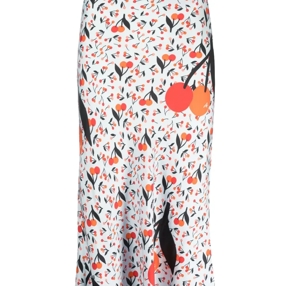 Твиловая юбка миди с принтом