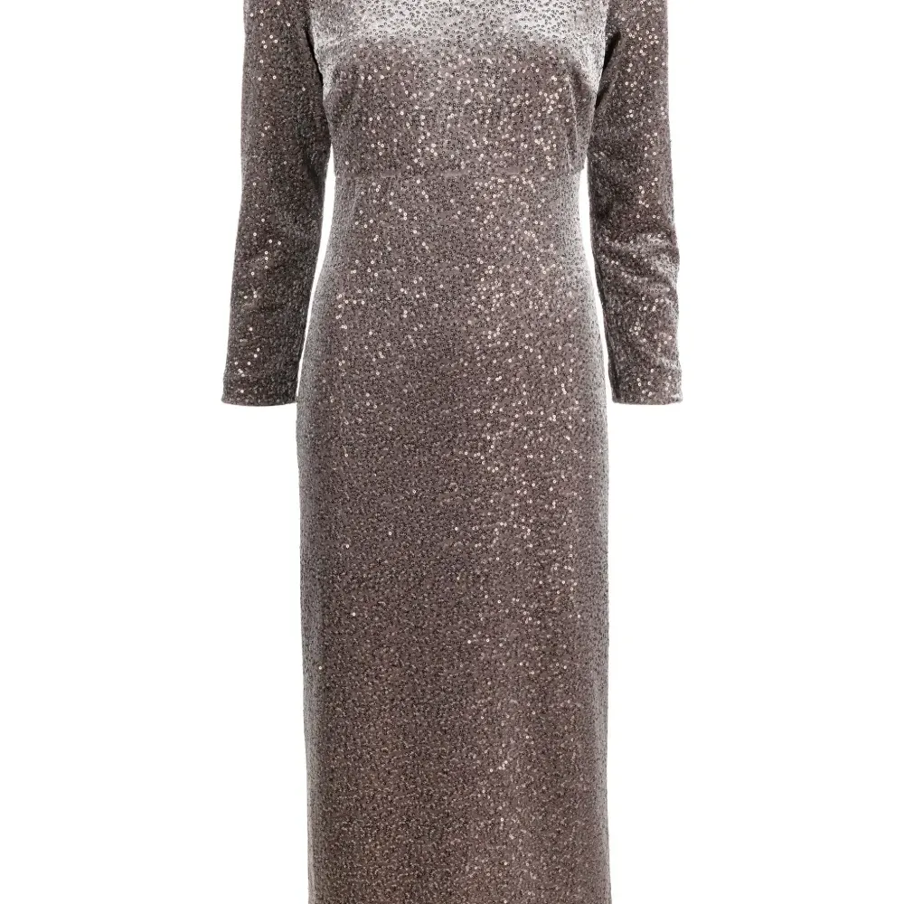 Бархатное платье миди с пайетками