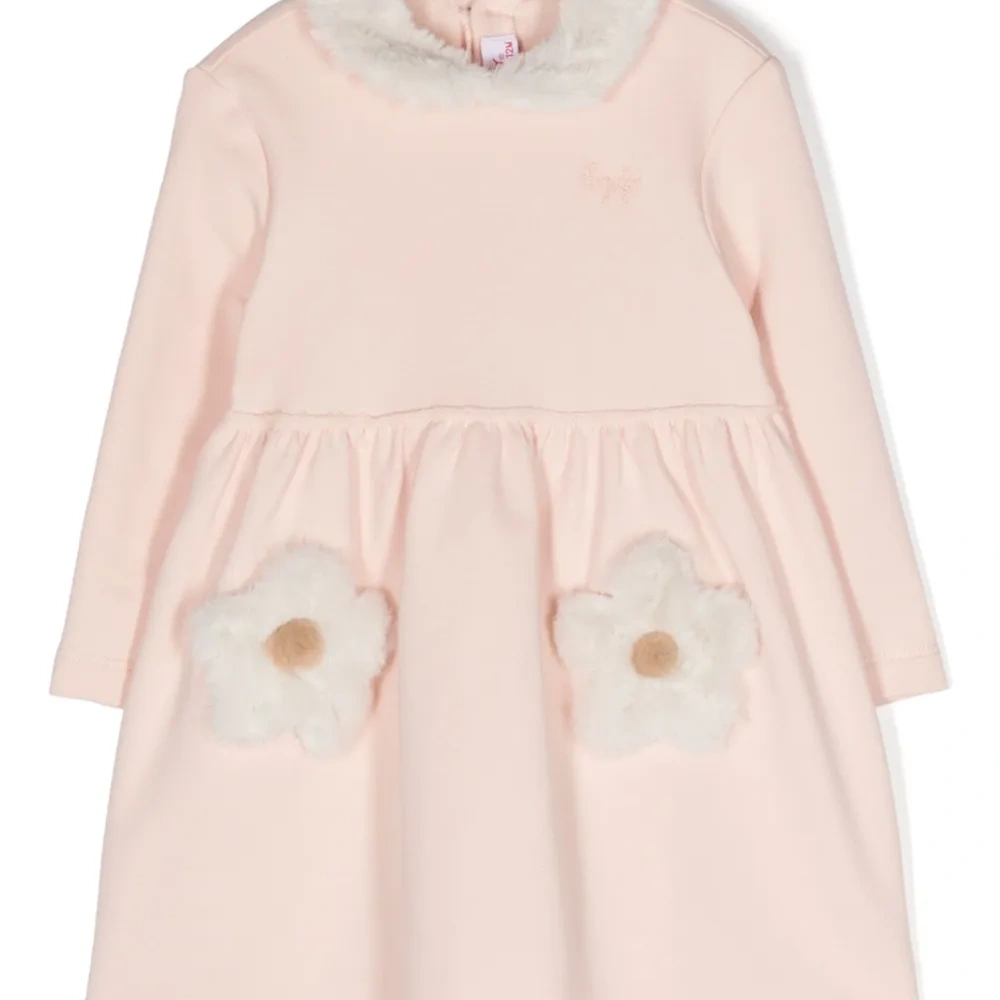 Платье с отделкой из искусственного меха