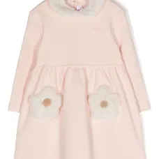 Платье с отделкой из искусственного меха