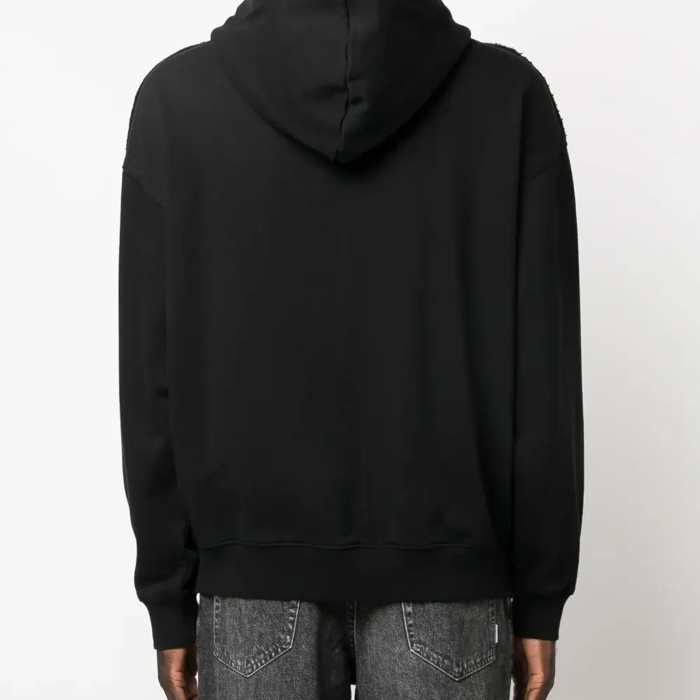 Худи на молнии с вышитым логотипом