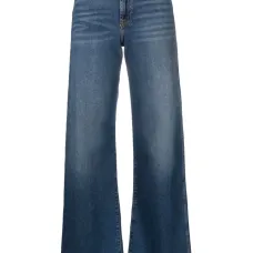 Широкие джинсы средней посадки