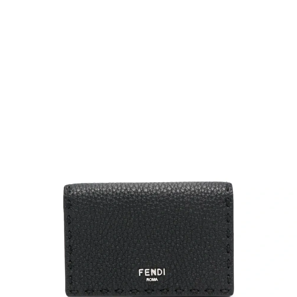 Кошелек из зернистой кожи с логотипом Кошелек из зернистой кожи с логотипом