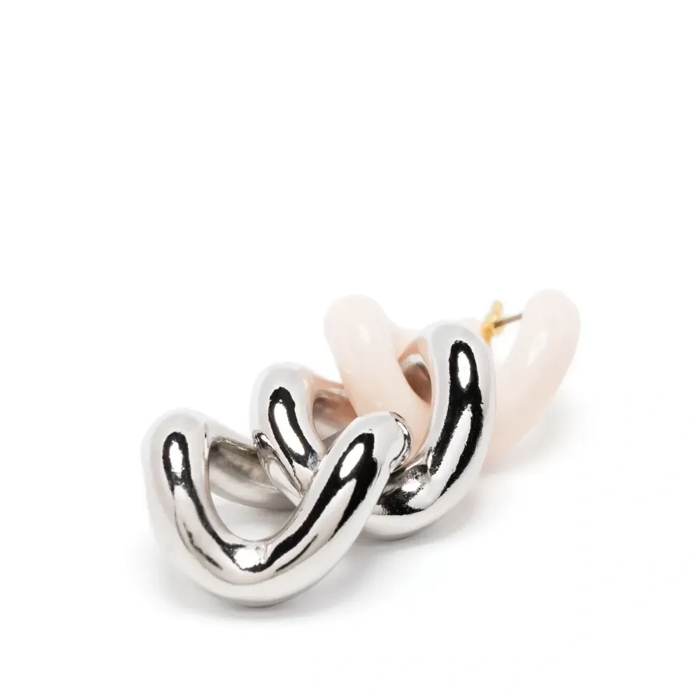 Серьга в форме звеньев