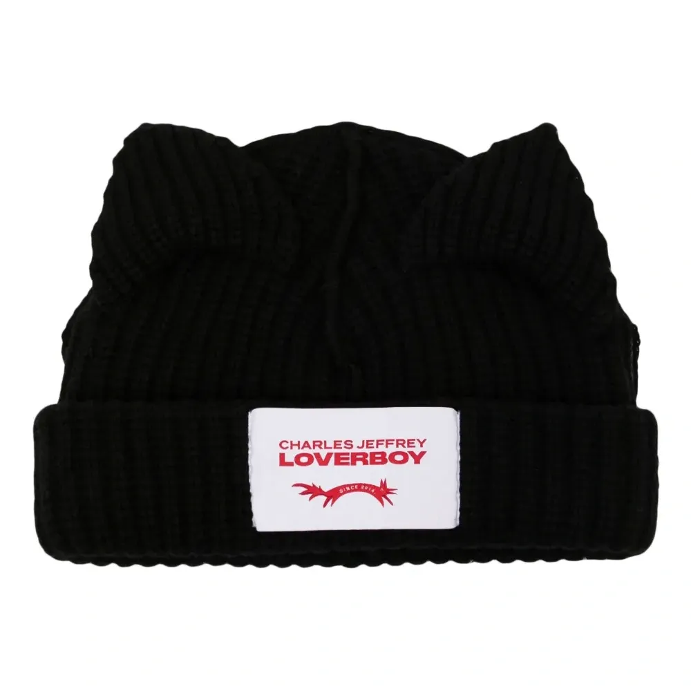 Шапка бини Bear в рубчик