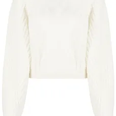 Джемпер из смесовой шерсти фактурной вязки Джемпер из смесовой шерсти фактурной вязки