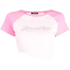 Футболка с логотипом и необработанными краями