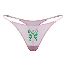 Трусы-стринги из тюля с вышивкой Butterfly