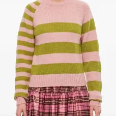 Полосатый свитер с рукавами реглан