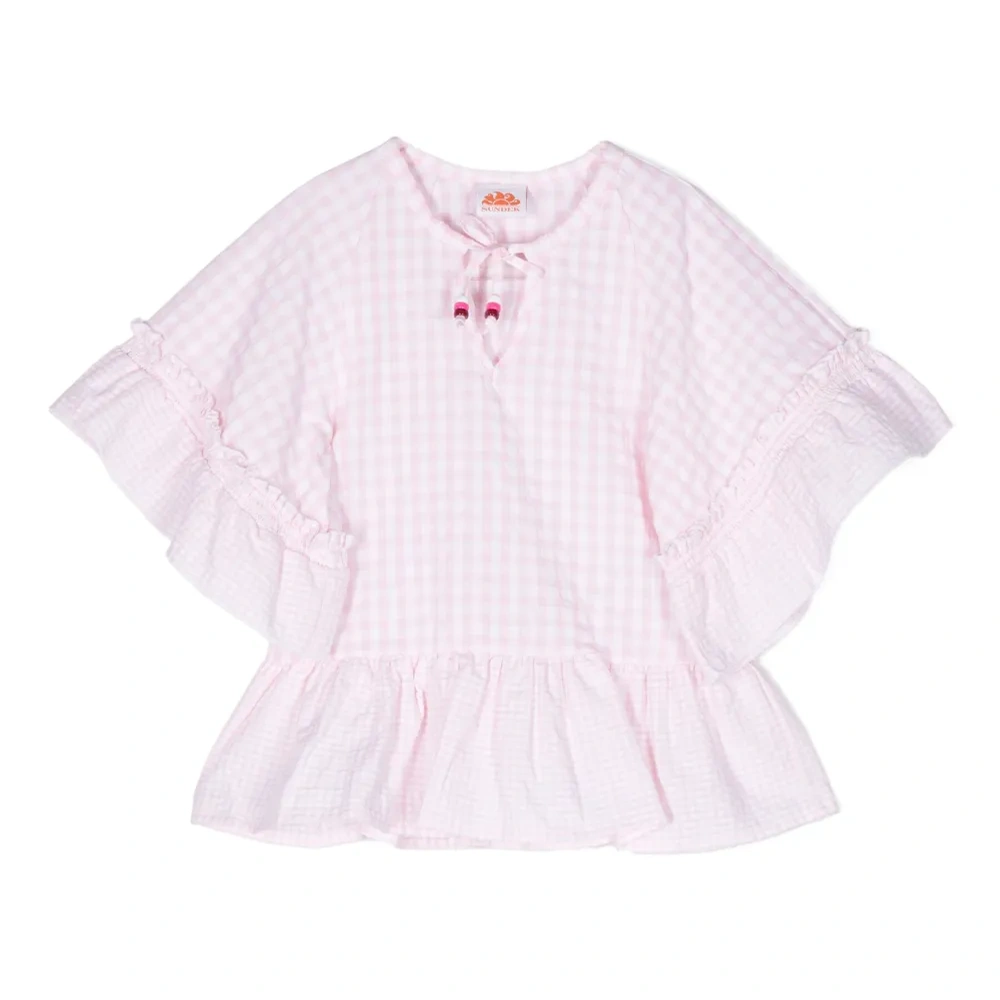 Клетчатое платье с оборками