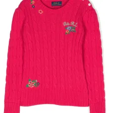 Джемпер фактурной вязки с вышивкой Джемпер фактурной вязки с вышивкой