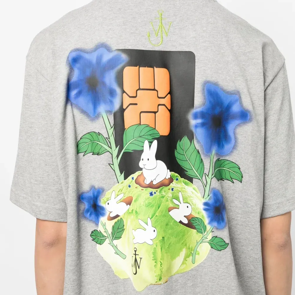 Футболка из органического хлопка с графичным принтом Футболка из органического хлопка с графичным принтом