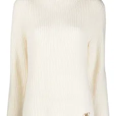 Джемпер в рубчик с высоким воротником Джемпер в рубчик с высоким воротником