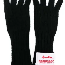 Перчатки с нашивкой-логотипом