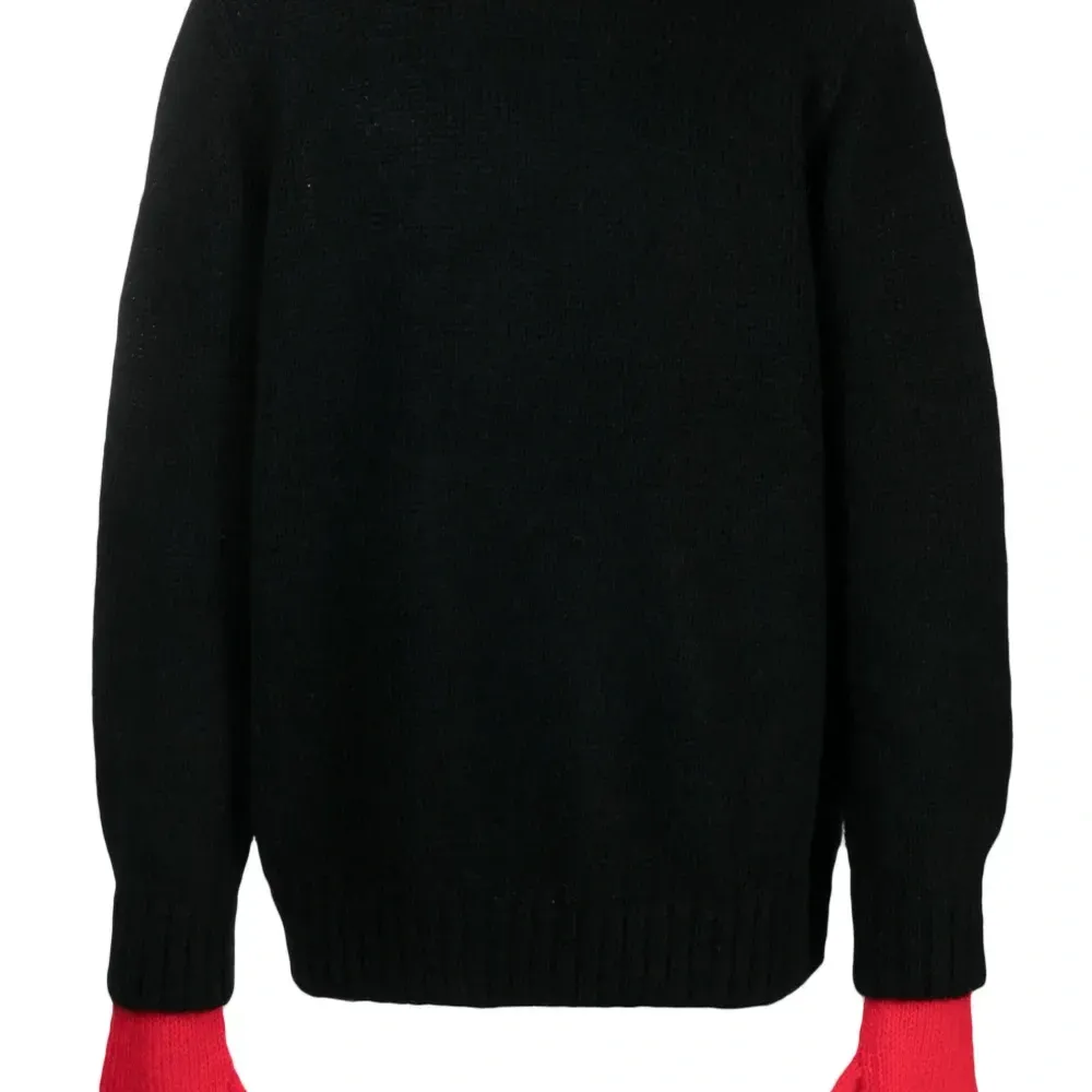 Фактурный джемпер с рукавами-перчатками