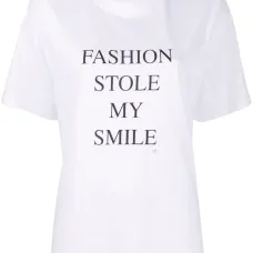Футболка с принтом Fashion Stole My Smile Футболка с принтом Fashion Stole My Smile