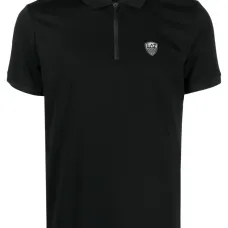 Рубашка поло с воротником на молнии и логотипом