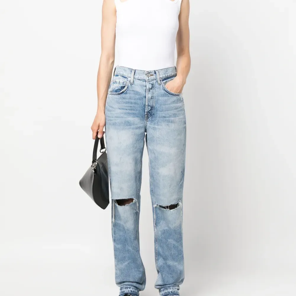 Прямые джинсы Kate с прорезями