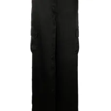 Атласные брюки широкого кроя