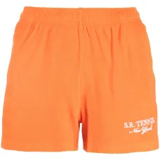 Махровые шорты с вышитым логотипом