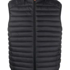 Дутый жилет с нашивкой-логотипом