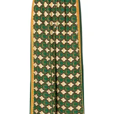 Брюки палаццо с геометричным принтом