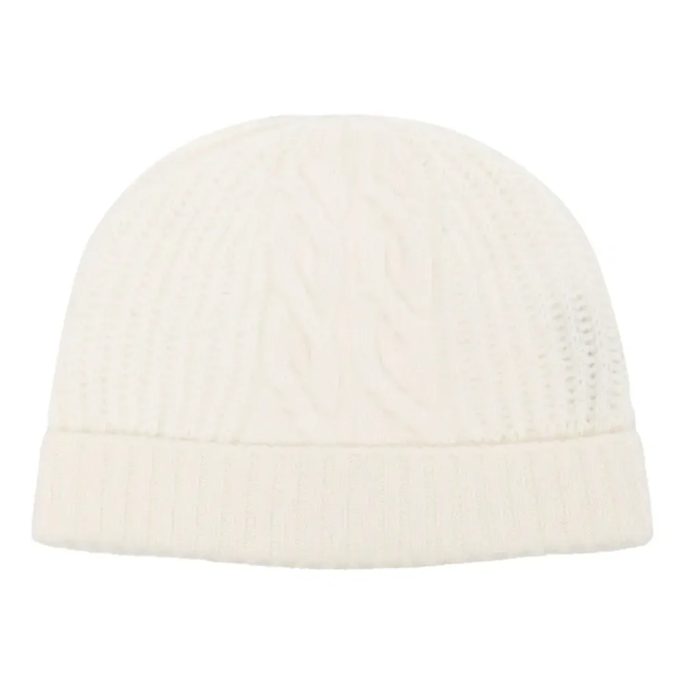 Кашемировая шапка бини фактурной вязки Кашемировая шапка бини фактурной вязки