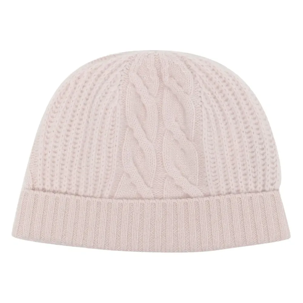 Вязаная шапка бини из органического кашемира