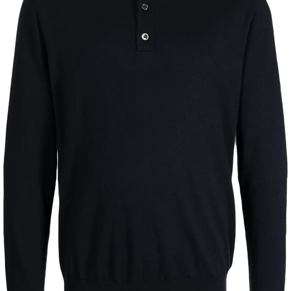 Джемпер хенли с планкой на пуговицах