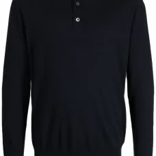 Джемпер хенли с планкой на пуговицах