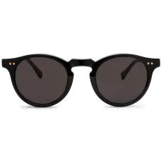 Солнцезащитные очки в круглой оправе с логотипом